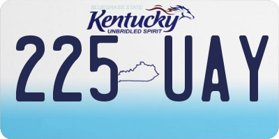 KY license plate 225UAY
