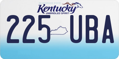 KY license plate 225UBA