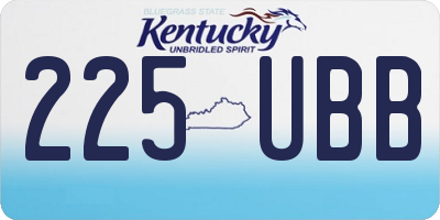 KY license plate 225UBB