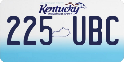 KY license plate 225UBC