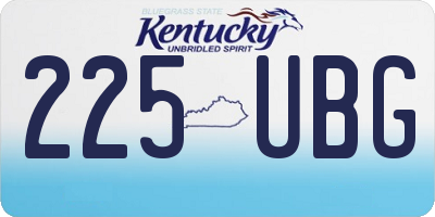 KY license plate 225UBG