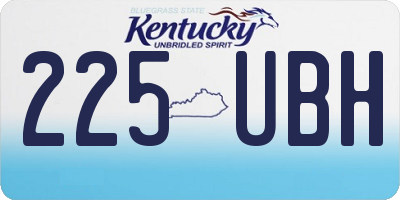 KY license plate 225UBH