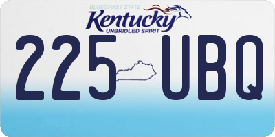 KY license plate 225UBQ
