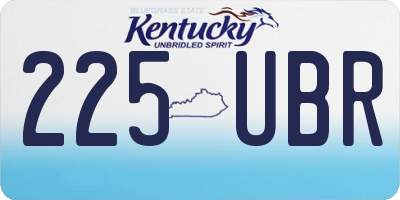 KY license plate 225UBR