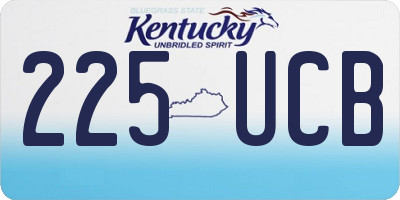 KY license plate 225UCB