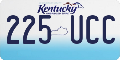 KY license plate 225UCC