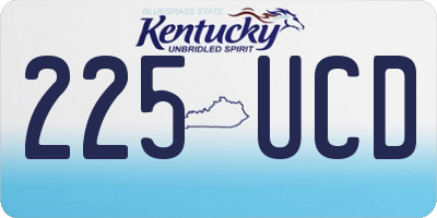KY license plate 225UCD