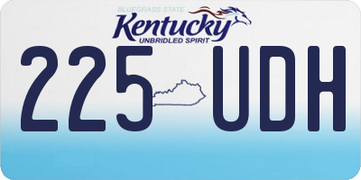 KY license plate 225UDH