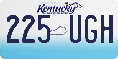 KY license plate 225UGH