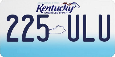 KY license plate 225ULU