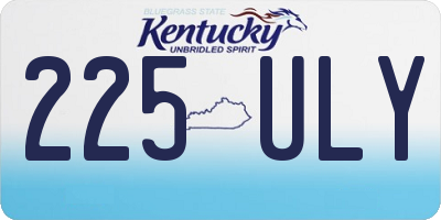 KY license plate 225ULY