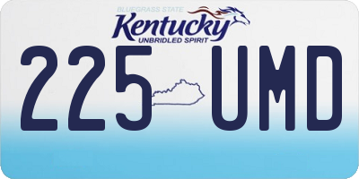 KY license plate 225UMD