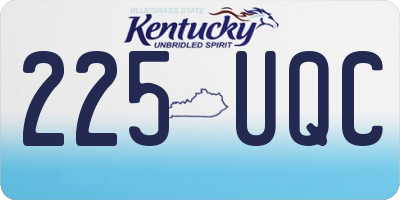 KY license plate 225UQC