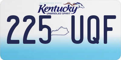 KY license plate 225UQF