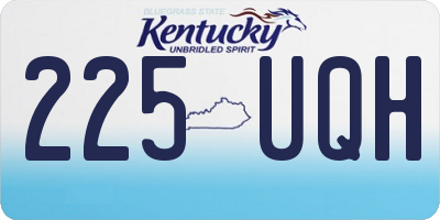 KY license plate 225UQH