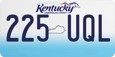 KY license plate 225UQL