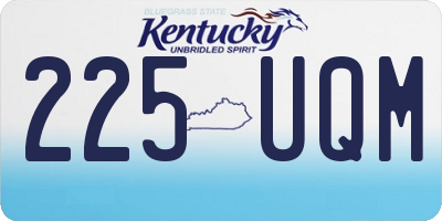 KY license plate 225UQM