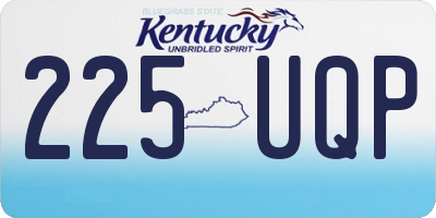 KY license plate 225UQP