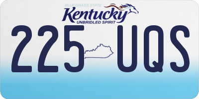 KY license plate 225UQS