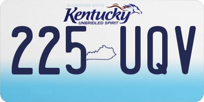KY license plate 225UQV