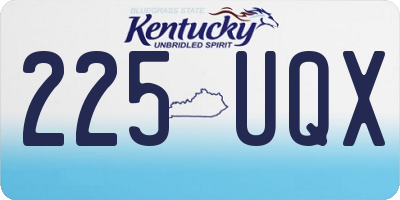 KY license plate 225UQX