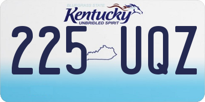 KY license plate 225UQZ