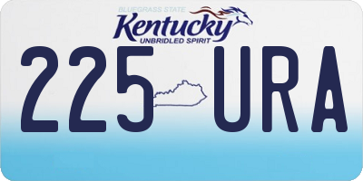 KY license plate 225URA
