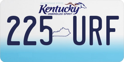 KY license plate 225URF
