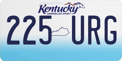 KY license plate 225URG