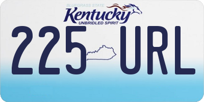 KY license plate 225URL