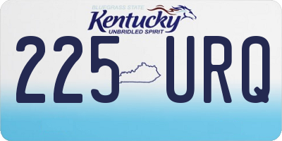 KY license plate 225URQ