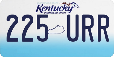KY license plate 225URR