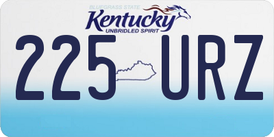 KY license plate 225URZ
