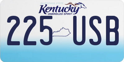 KY license plate 225USB
