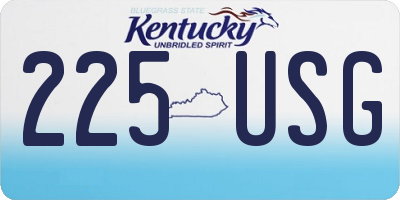 KY license plate 225USG