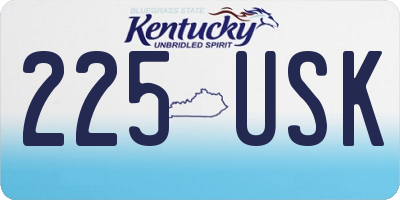 KY license plate 225USK