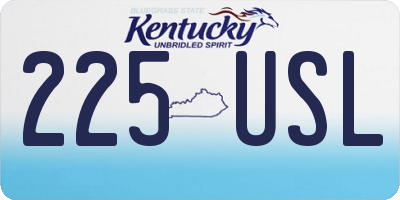 KY license plate 225USL