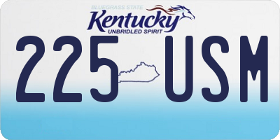 KY license plate 225USM