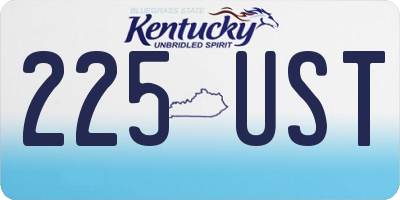 KY license plate 225UST