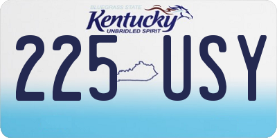 KY license plate 225USY
