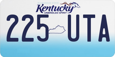 KY license plate 225UTA