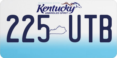KY license plate 225UTB