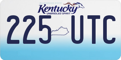KY license plate 225UTC