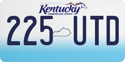 KY license plate 225UTD