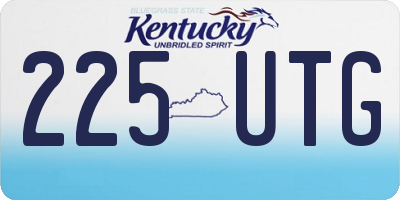 KY license plate 225UTG