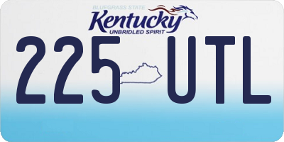 KY license plate 225UTL