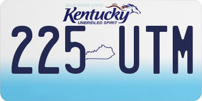 KY license plate 225UTM