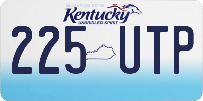 KY license plate 225UTP