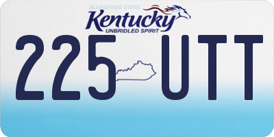 KY license plate 225UTT