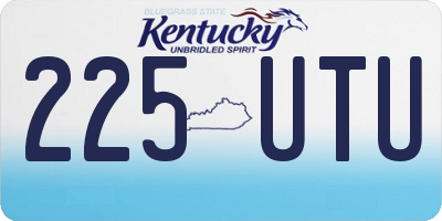 KY license plate 225UTU